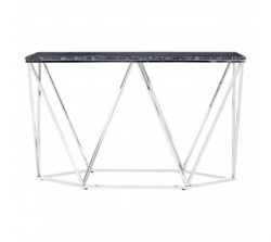 Allure Black Marble Console Table