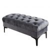 Nikki Button Bench Grey - Image 2