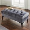 Nikki Button Bench Grey