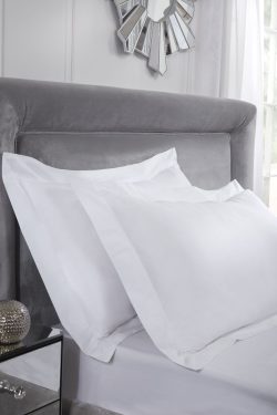 400 T/C Cotton  Oxford Pillowcase Pair - White