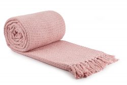 Waffle Pink Throw