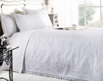 Natalia White Bed Runner