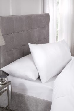400 T/C Cotton Extra Deep Fitted Sheet - White