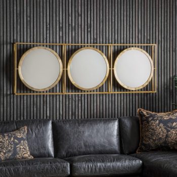 Hague Brass Triple Mirror
