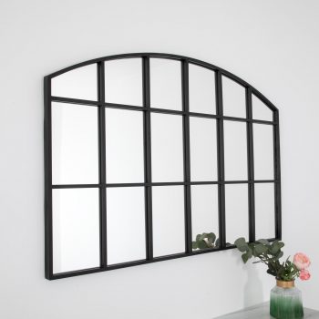 Black Horizontal Arch Mirror