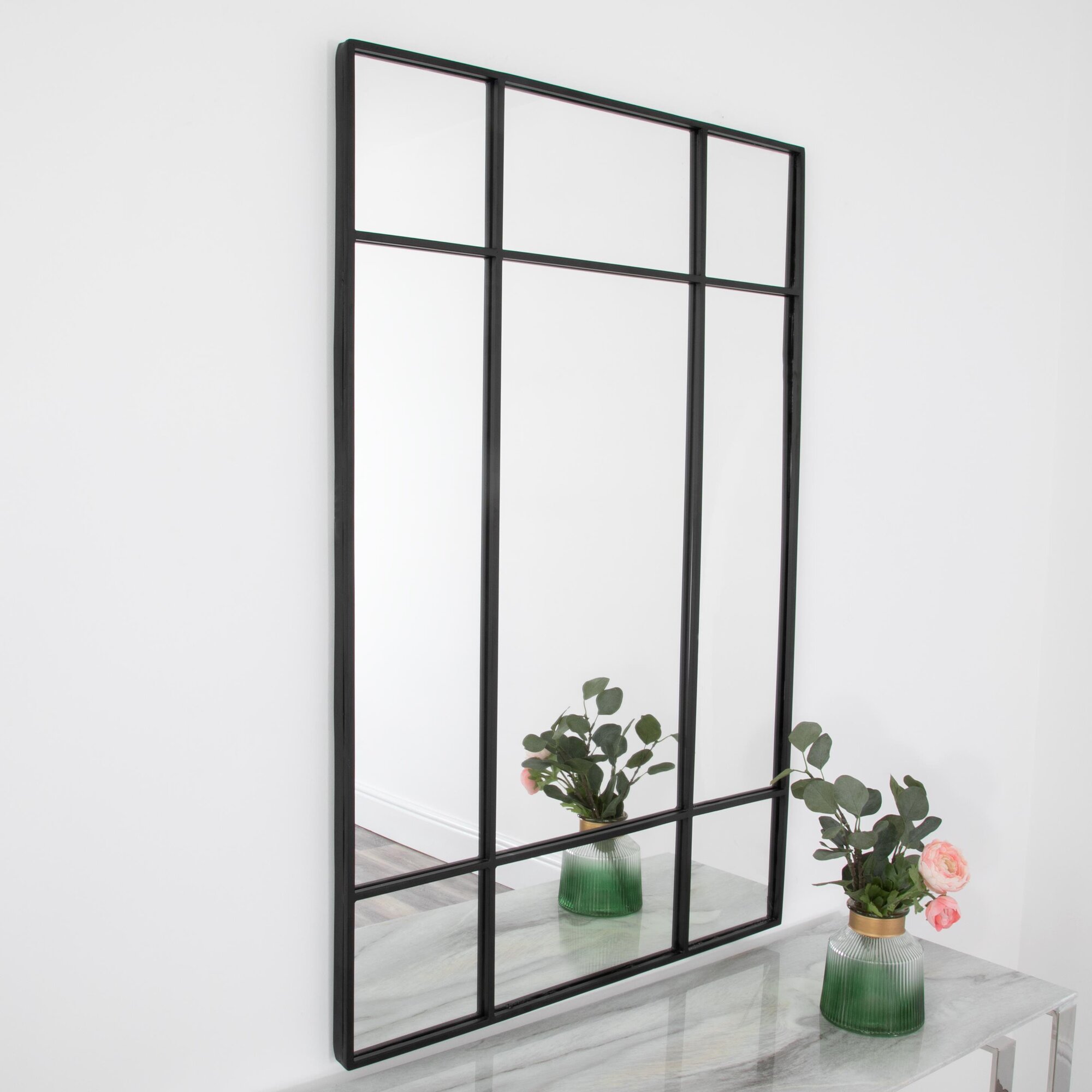 Black Pane Mirror AVB Home