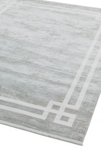 Olympia Grey Pearl Border Rug (OL01) - Image 2