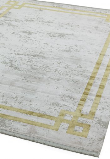 Olympia Grey Gold Border Rug (OL02) - Image 2