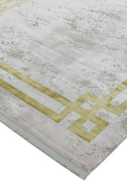 Olympia Grey Gold Border Rug (OL02)
