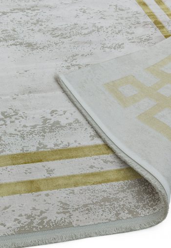 Olympia Grey Gold Border Rug (OL02) - Image 4