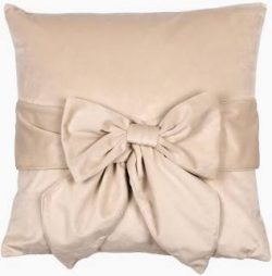 Paul Moneypenny Tied Up Cream Velvet Cushion 45cm