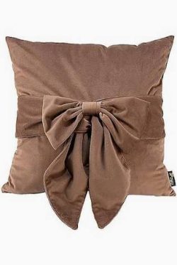 Paul Moneypenny Tied Up Taupe Velvet Cushion 45cm