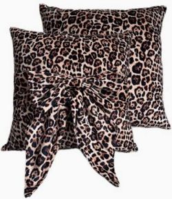 Paul Moneypenny Tied Up Leopard Velvet Cushion 45cm