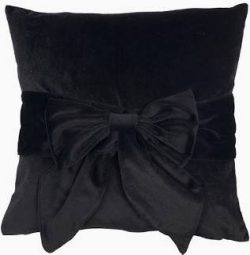 Paul Moneypenny Tied Up Black Velvet Cushion 45cm